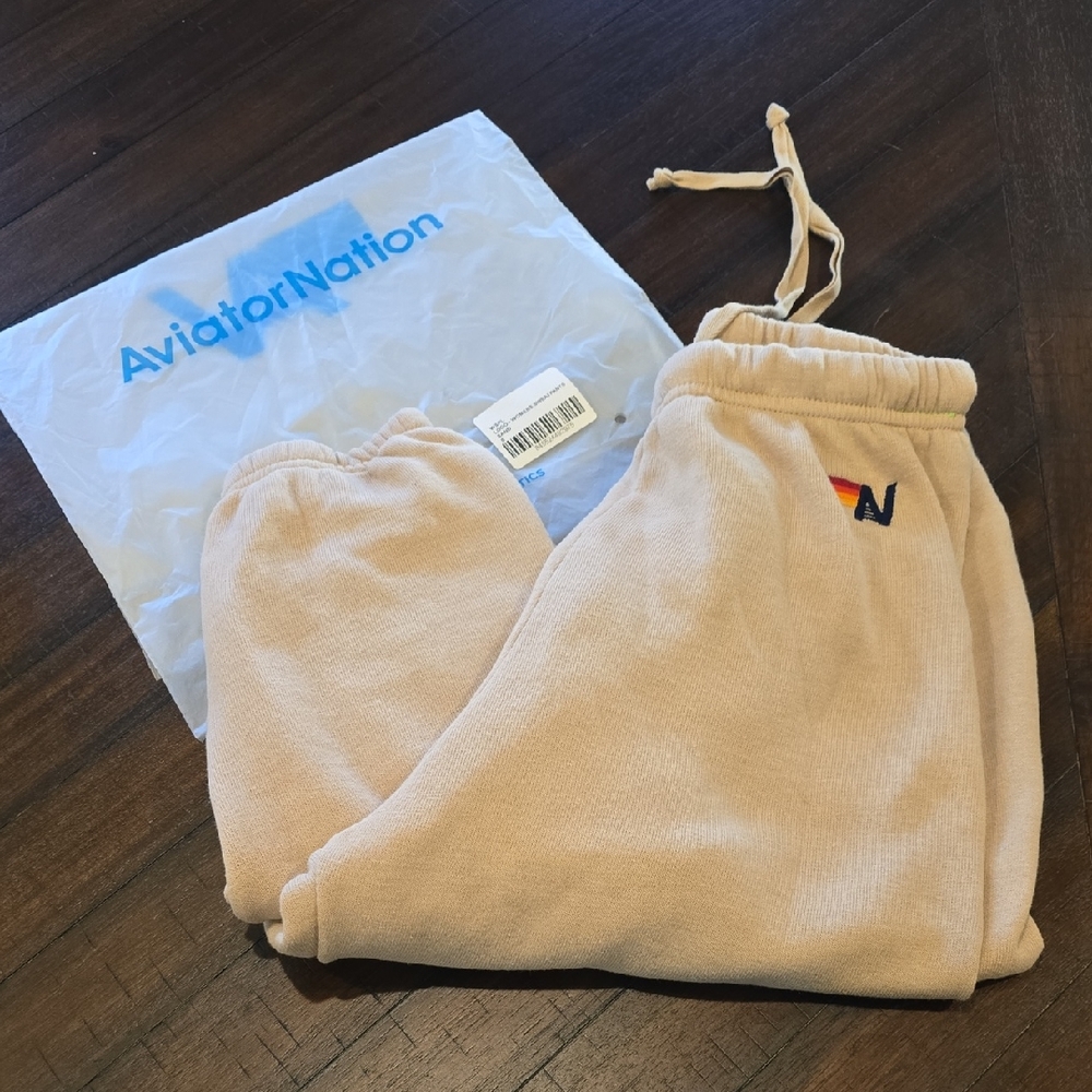 Aviator Nation Tan Lounge Pants